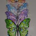 Metal Butterfly Wall Decor - 9.6" Outdoor Fence Wall Art Decor, Hanging Decoration for Garden Yard Living Room Bedroom Patio Balcony(4 Pack)