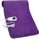 Heating Pad-Electric Heating Pads for Back, Neck, Abdomen, Moist Heated Pad for Shoulder, Knee, Hot Pad for Arms and Legs, Dry&Moist Heat & Auto Shut Off(Dark Purple, 33''×17'')