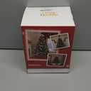 Christmas Tree Topper with Snowflake Projector Light, Holiday Hat Decor for Xmas & New Year, White