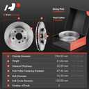 A-Premium 11.65 inch(296 mm) Front Vented Disc Brake Rotors + Ceramic Pads Kit Compatible with Select Buick and Chevy Models - LaCrosse 2012-2016, Regal 2011-2017, Malibu, Malibu Limited, 6-PC Set