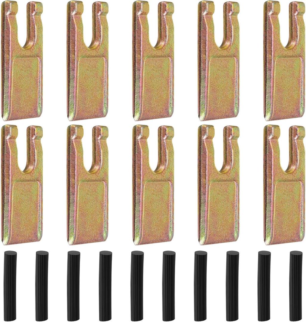 10 Sets Spiral Drill Teeth 35 Size with Rubber Strips, for Digging Crumbly Rock, Soil, Bricks and More