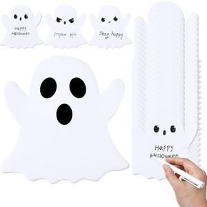 24 Pack 720 Sheets Halloween Sticky Notes Ghost Notepads 3 x 3'' Cute Holiday Multicolor Self Adhesive Notepads for Kids Student School Classroom Office Supplies