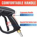 YAMATIC Pressure Washer Gun and Hose 50FT with Easy Pull Trigger - Ergonomics Handle - High Power Washer Hose and Wand Replacement for Honda, Excell, Simpson, Craftsman, Troy Bilt, Ryobi, Greenworks