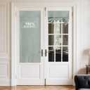 NICETOWN 100% Blackout Door Curtains for Window, Linen Blended Privacy French Door Blinds Thermal Insulated Room Darkening Window Covering Shades, W26 x L69 inch, 1 Panel, Sage Green