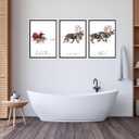 BigWig Prints Christmas Poster - Santa Sleigh Decor, Christmas Wall Art, Santa Picture, Pictures For Wall, Christmas Decor, For Art - Set Of 3 (12x16)