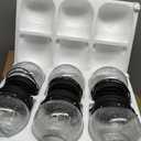 PARTPHONER Solar Lanterns Solar Lights Outdoor Waterproof 18-Pack, Solar Powered Hanging Lights Cracked Glass Hanging Globes for Christmas Decoration, Shepherd Hook, Garden Tree Ornaments (Black Cap Warm White Light)