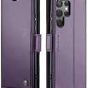 Wallet Case Designed for Samsung Galaxy S25 Ultra 6.8 inch [Card Holder][RFID Blocking][Premium PU Leather] Flip Phone Cover for S25 Ultra (Purple)