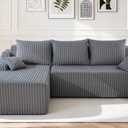 HABUTWAY 94'' Cloud Sectional Couch, Boneless Sofa with Deep Seat, Modular Comfy L-Shape Couch with Chaise for Living Room Bedroom, No Assembly Required(Grey,Left Facing Chaise)