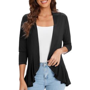 Women's Casual 3/4 Sleeve Cardigan Lightweight Soft Open Front Cardigans, M