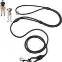 Fida Hands Free Dog Leash for Large Dogs Heavy Duty, Adjustable Crossbody/Waist Leash for Small/Medium/Large Dogs, Waterproof Hands-Free Dog Leashes for Running, Walking & Training(L, Black) (M/L(8ft-3/8in))
