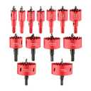 13PCS Bi-Metal Hole Saw Kit with Drill Bits, Carbide Hole Saw Set for Thin Metal and Wood, Cutting Diameter 3/4'' to 3''