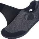 Sisttke Womens Slippers with Arch Support Slip On House Shoes Breathable Orthopedic Walking Shoes Lightweight for Indoor Outdoor,Black, 9.5, 41"