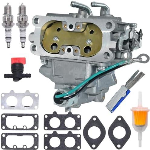 JDLLONG 15003-7077 15003-7041 Carburetor Fit for Kawasaki FH601V 4 Stroke 19 hp Engine Carb with Gaskets