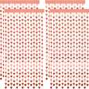 Lounsweer 4 Pcs Valentine Heart Foil Curtain Rose Gold Heart Chain Foil Fringe Metallic Tinsel Backdrop Hanging Bachelorette Decorations Tinsel Streamer for Wedding Birthday Bridal Shower