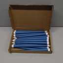 Macarrie 24 Packs Flameless Taper Candles Battery Operated Fake 11 Inch Long Candle Light LED Flameless Candlesticks Flickering Tapered for Wedding, Halloween, Christmas (Blue)