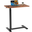 Mobile Standing Desk, 34.3" × 18.1" × 4.1" (87 × 46 × 10.5 cm) Walnut