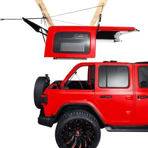 Hard Top Removal Lift for Jeep Wrangler, Compatible with All Jeep Wrangler JK JL Models, Easy One-Person Operation Roof Hardtop Hoist with Anti-Drop System, Supports 8-16ft Ceiling, 8 T Knobs
