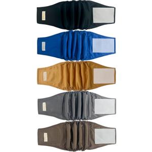 Male Dog Diapers Reusable High Absorbing Belly Bands for Male Dogs Washable Boy Dog Diaper 5 Pack (XXL, 21 - 27 Waist)