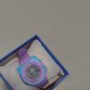 Kids Digital Watches for Girls Boys, 7 Color Lights Waterproof Cute Wristwatches for Kids with Alarm Stopwatch, Great Present for Girls Boys Ages 5-13, Purple