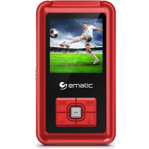 Ematic 8GB MP3 Video Player with FM Tuner/Recorder and 1.5-inch Color Screen, Red