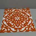 Alysheer Square Embroidered Decorative Pillow Cover Set of Two Terracota Color