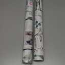 2 x Dimoon 17.3''x78.7''Peel and Stick Wallpaper Renter Friendly Contact Paper Floral Wallpaper Wall Art Waterproof Kitchen Bathroom Cabinet Drawers Thickening Waterproof Stick on Paper Pink Vinyl Wrap (White & Green)