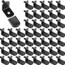 Zonon 150 Pcs 5mm Shelf Pins L-Shaped Shelf Support Pegs with Rubber Sleeves Cabinet Brackets for Bookcase Kitchen Furniture, Black