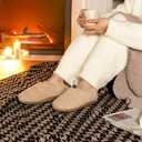 RockDove Womens Sherpa Fleece Camp Slippers Memory Foam Indoor Outdoor Machine Washable