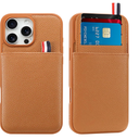 Wallet Phone Case for iPhone 16 Pro Case with Card Holder for Men Women, Orange Brown Leather Protective Phone Cover with Wallet Compatible with iPhone 16 Pro of 2024