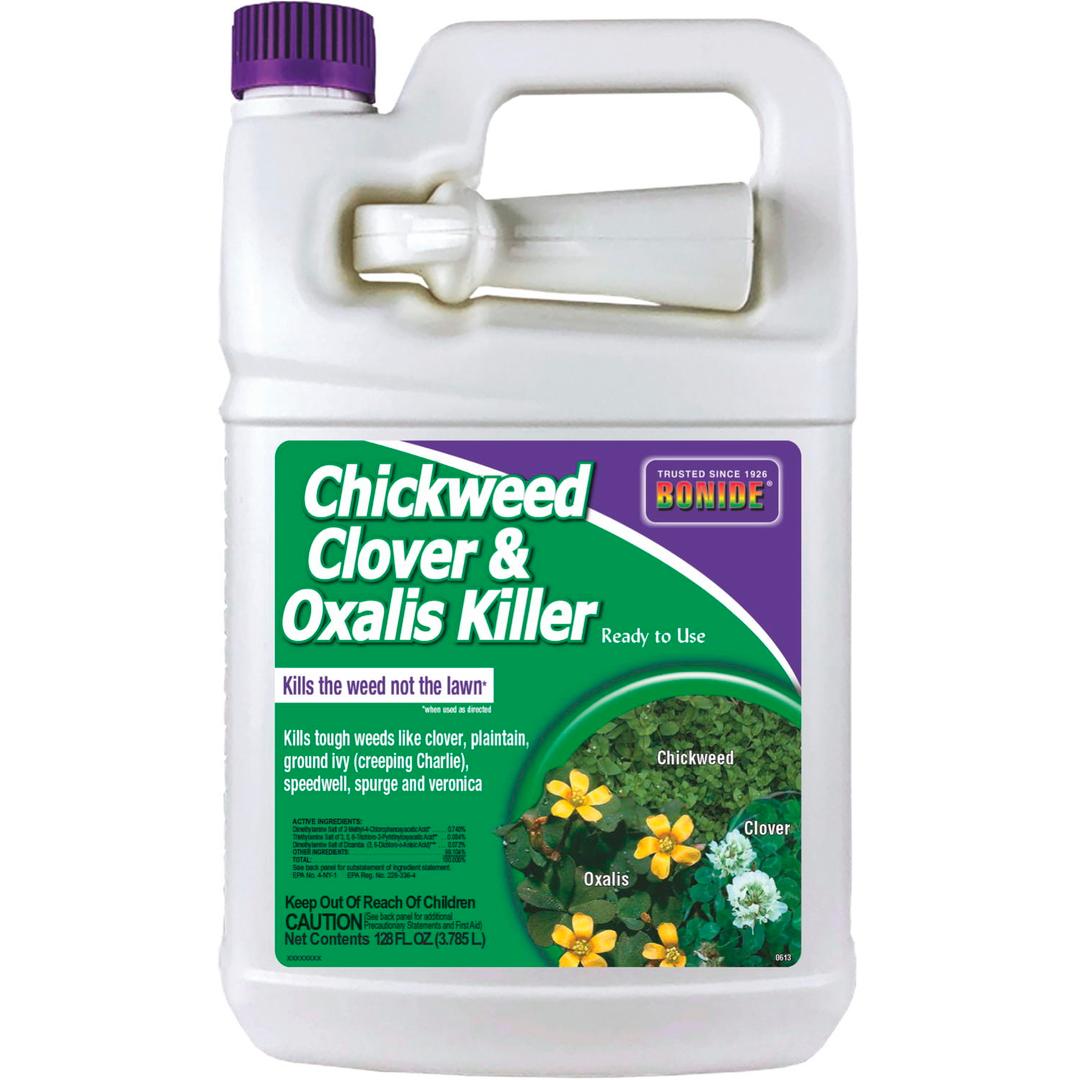 Bonide Chickweed, Clover & Oxalis Killer, 128 oz Ready-to-Use Spray, Controls Weeds & Roots without Harming Lawn