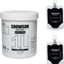 SNOWSUN Large Bulk Acrylic Paint, Titanium White Acrylic Paint 1L /42.4 oz, and 25ml*2 Pouch Charcoal Black, Gloss Non-Toxic Heavy Body Paints, Thick Art Paints for Multi-Surface Canvas Wood Ceramic Fabric Wall- Ideal for Artists & Beginners