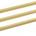 goldenwarm 15Pack Gold Drawer Pulls Kitchen Cabinet Hardware - LSJ12GD256 Modern Square Bar Pulls for Furniture Brushed Brass Dresser Handles Closet Door Pull (10in hole centers)