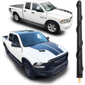 BASIKER Short Antenna fits for 2009-2025 Dodge Ram 1500 2500 3500 Accessories, Truck Dodge Ram Classic Warlock Car Wash Proof Antenna Replacement Upgrade for Radio Reception, 7 Inch Spiral Rubber Mast
