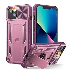 SOiOS for iPhone 16e Case 2025: iPhone 13 iPhone14 Cover with Kickstand | Shockproof Military Grade Protective Cell Phone Case | TPU Durable Rugged Bumper Textured Matte Hybrid Design (Bean Green)
