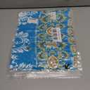 Qearal Women's Casual V Neck 3/4 Sleeve Boho Floral Printed Loose Short Flowy Summer Beach Vacation Dress (Blue, S)