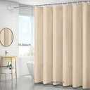 Shower Curtain, Solid Shower Curtain 6 x 6 FT Bath Curtains With 12 Metal Grommets and Hooks Waterproof PEVA Bathroom Curtains for Bathtub Showers