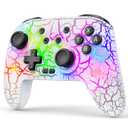 ZRZLMVP Switch Controller Wireless for Nintendo Switch/OLED/Lite/Switch 2, 1000mAh Rechargeable Pro Controllers with 9 Colors LED Light, Switch Remote Control Gamepad with Turbo, Vibration, Wake Up