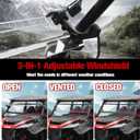 Flip Up Windshield for Polaris General 1000/XP 1000 2016-2026 Accessories, Clear 1/5'' Hard Coated Scratch Resistant Poly Split Adjustable Windshield, Can be Full Open/Closed/Vented Window