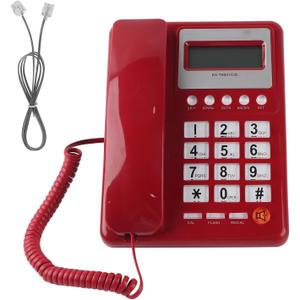 YYQTGG Caller ID Display Telephone Corded Landline Phone, Corded Basic Landline Phone, with DTMF Dual Mode Redial & Flash Function for Home Office Desktop