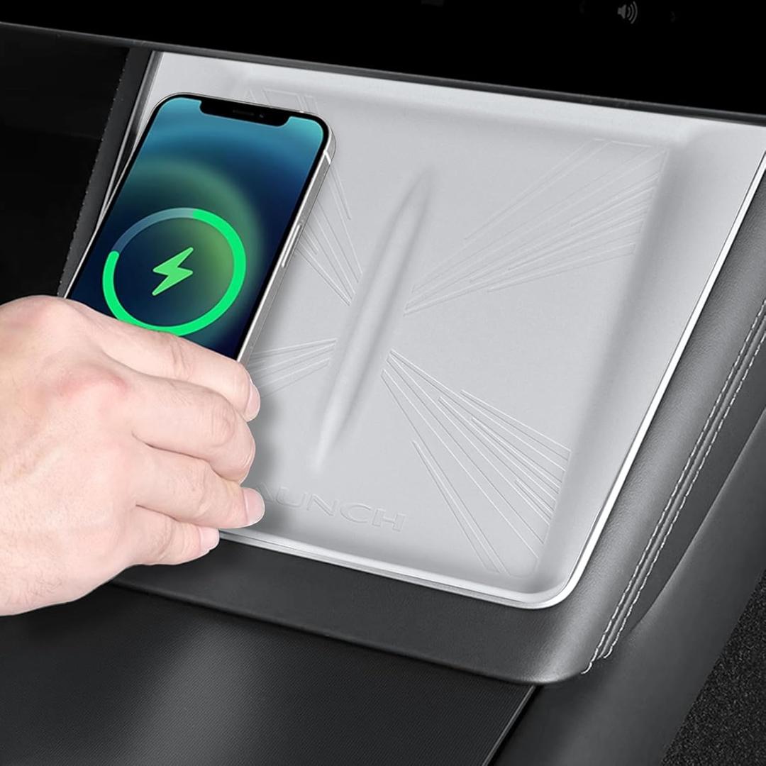 Model 3 Centre Control Wireless Charging MatCenter Console Wireless Charger Pad Compatible with Tesla Highland Model 3 2024 2025 2026