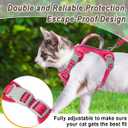 Cat Harness and Leash Set for Walking Escape Proof for Small Large cat Kitten Harness with ID tag Pocket (Pink,S)