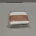 Pack of 2 Faux Leather and Cotton Patchwork Throw Pillow Covers for Sofa Couch Farmhouse Decorative Square Cushion Cover Boho Stripe Accent Pillow Case 20 x 20 Inch, Black