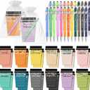 24 Sets Employee Appreciation Gifts Bulk Coffee Cup Sticky Notes with Inspirational Pens, Funny Notepads Motivational Ballpoint Pen Thank You Gifts for Coworker Teacher Nurse Office Supplies
