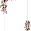 Wedding fashion arch background metal frame, (3.9, 5.2, 6.6 feet) suitable for background decoration frames such as weddings, birthdays, parties, baby showers, and photography (white, 3.9*6.6)