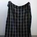 Plaid Black & Tan Fringed Woven Cotton Blend Throw