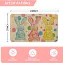 Artoid Mode Rabbit Bunny Love Heart Easter Doormat, Home Decor Low-Profile Switch Rug Door Mat Floor Mat for Indoor Outdoor 17x29 Inch