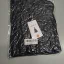 ZESICA Women's Casual Blouse Tops Puff Long Sleeve Button V Neck Hollow Out Eyelet Lace Embroidered Shirt Dressy (Black, L)