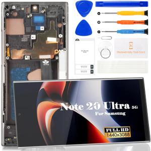 OLED for Samsung Note 20 Ultra 4g Screen Replacement for Samsung Galaxy Note 20 Ultra 5g LCD Screen Kits SM-N986U for SM-N985F/DS Screen Digitizer Repair Touch Display Assembly with Frame Black