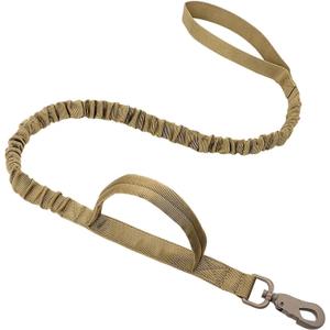 Dog Leash Adjustable Quick Release Elastic Leads Rope with 2 Handle for Medium and Small Dogs(Brown)