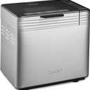 Cuisinart Bread Maker Machine, Stainless Steel Convection Bread Machine with 16 Menu Options, 3 Loaf Sizes Up to 2 Lb., 3 Crust Colors, Includes Measuring Cup, Spoon & Kneading Hook, CBK-210